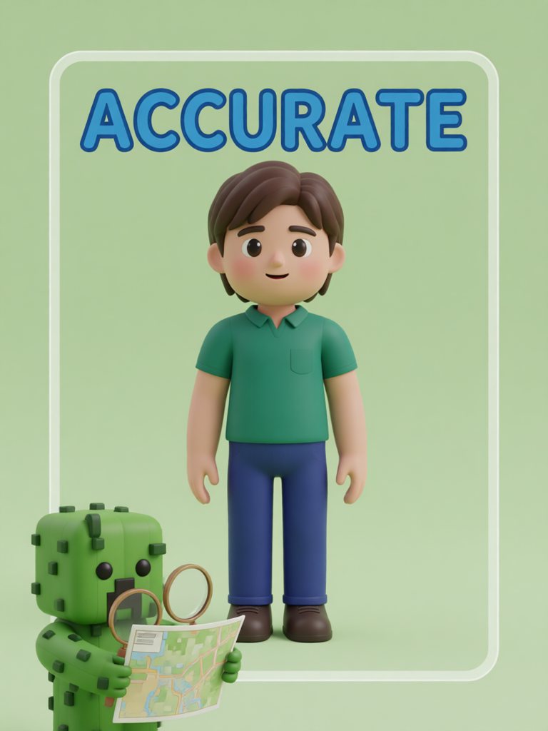 accurate 单词卡插画