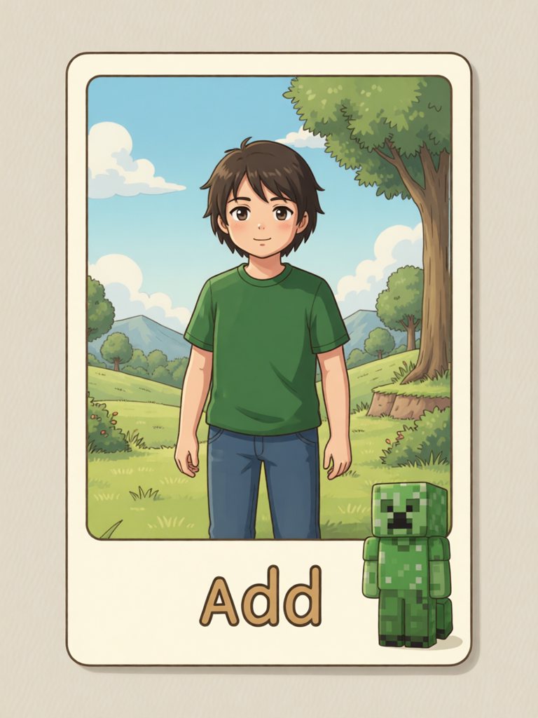 add 单词卡插画