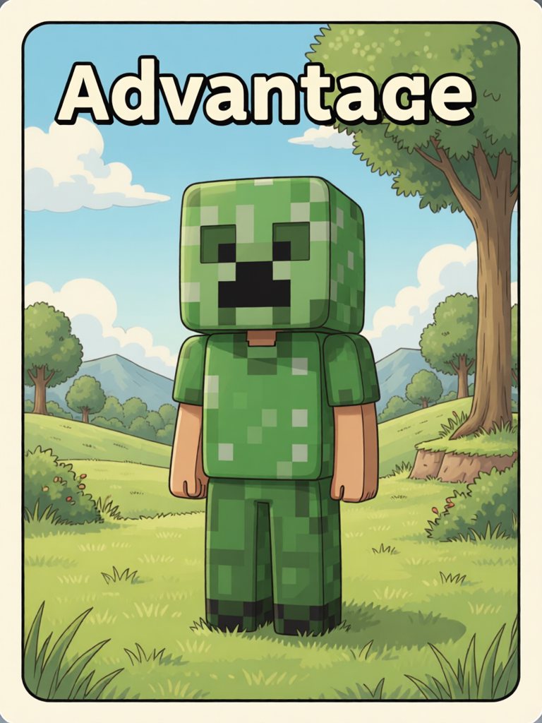 advantage 单词卡插画