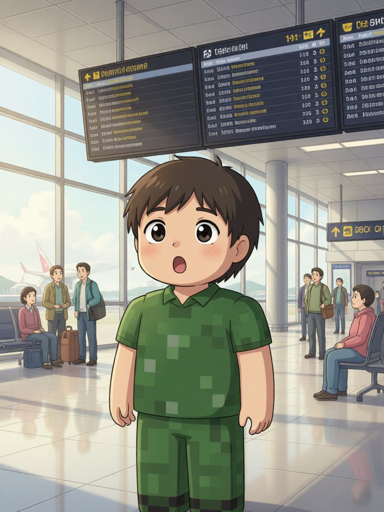 airport 情景插画