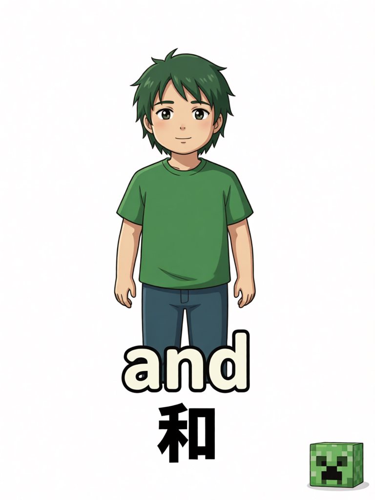 and 单词卡插画