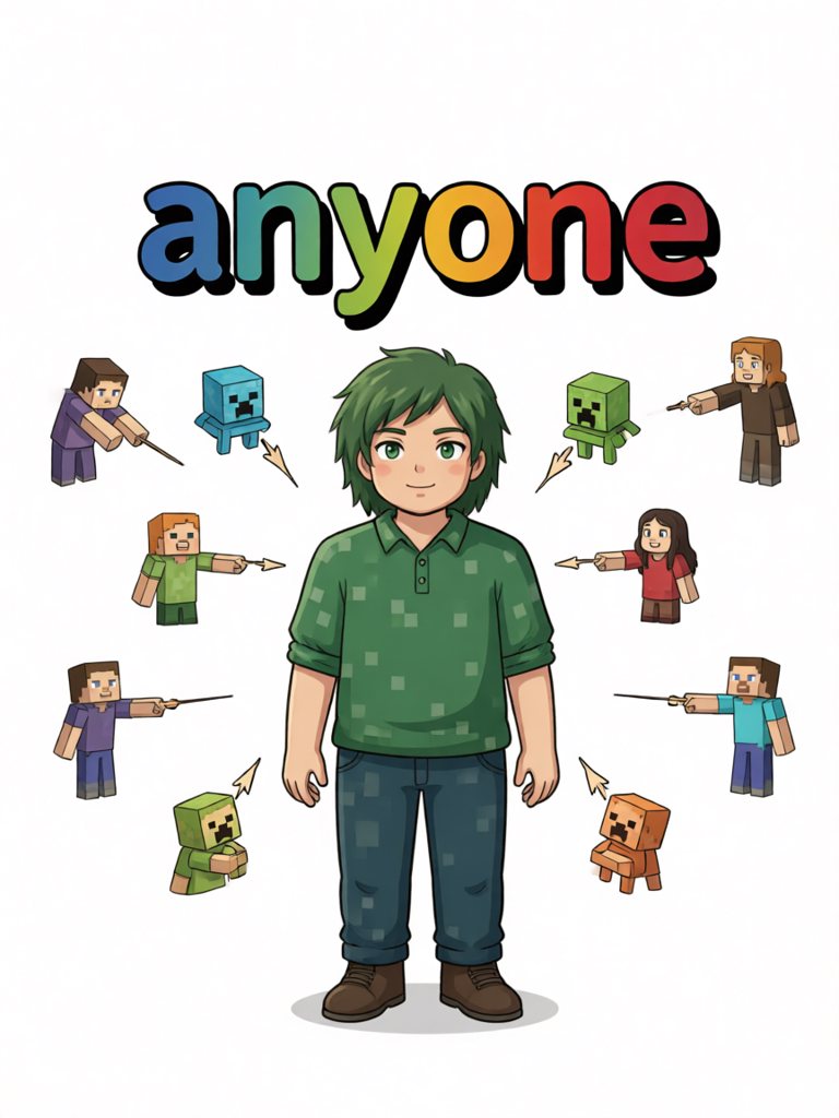 anyone 单词卡插画