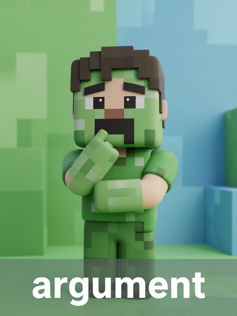 argument 单词卡插画