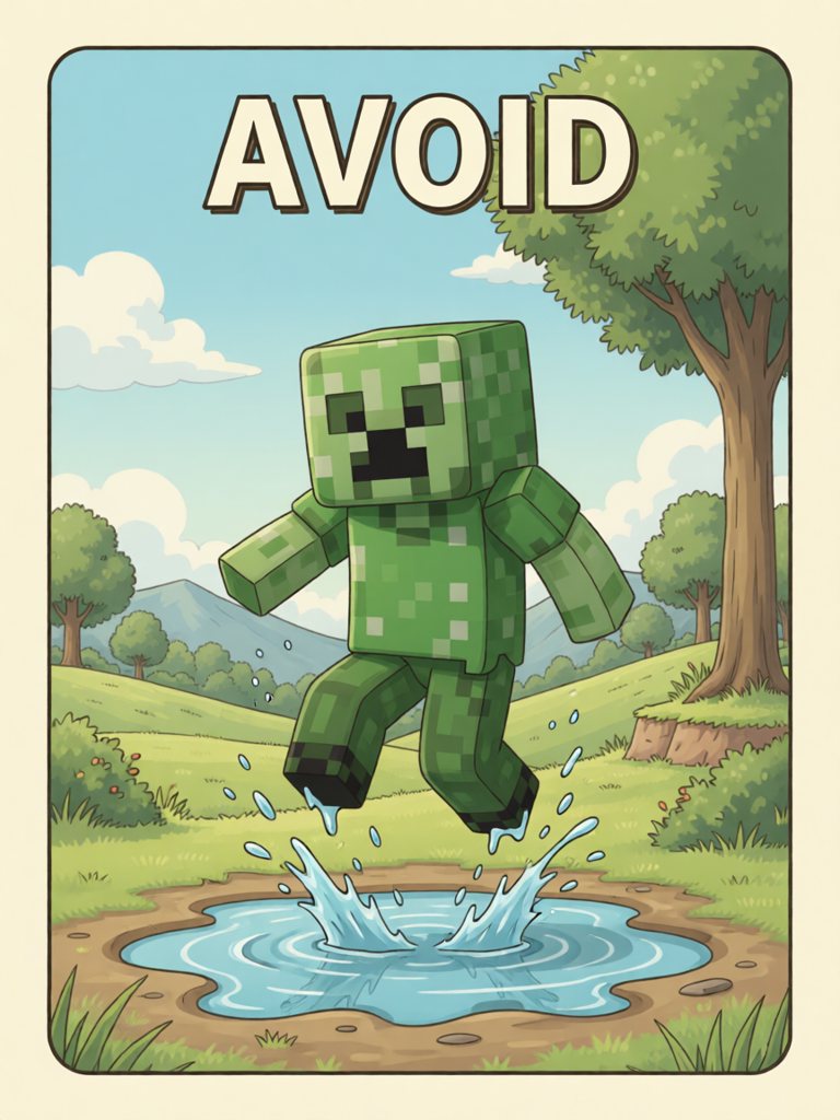 avoid 单词卡插画