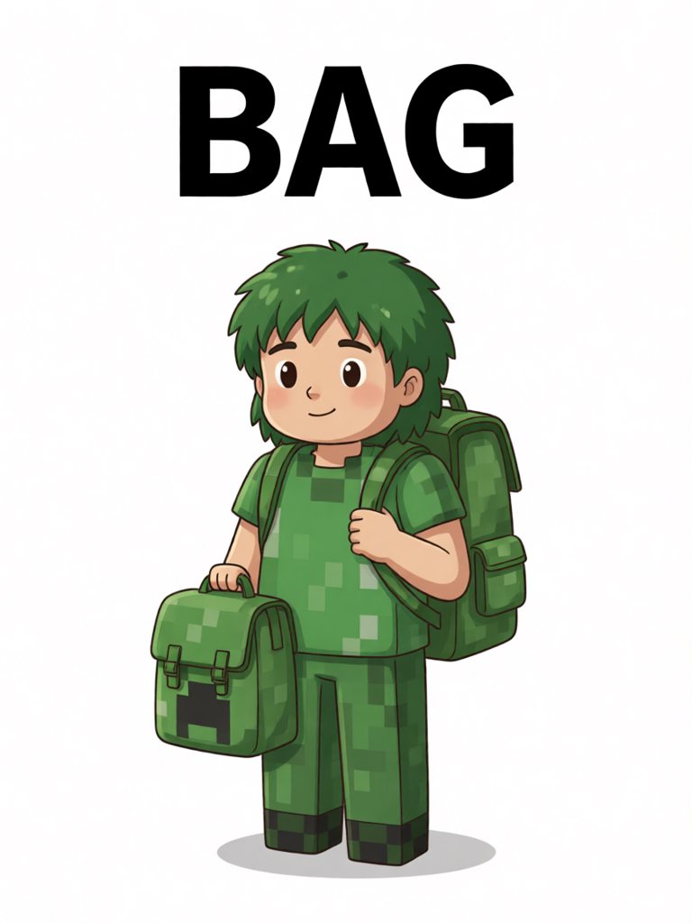 bag 单词卡插画