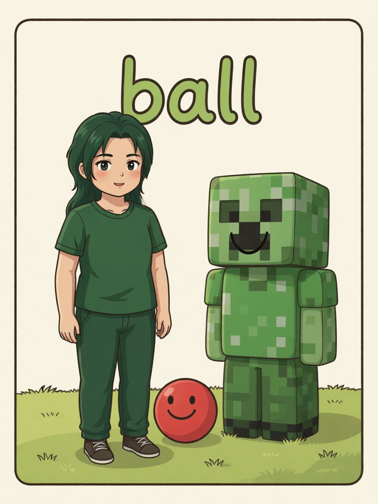 ball 单词卡插画