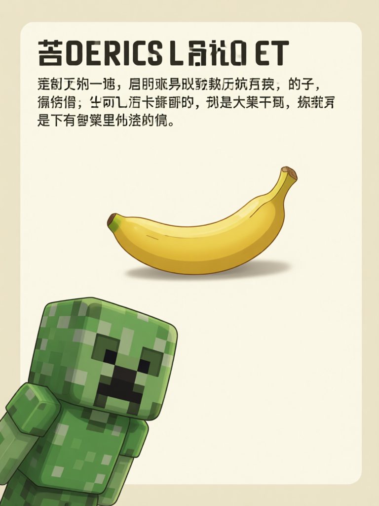 banana 单词卡插画
