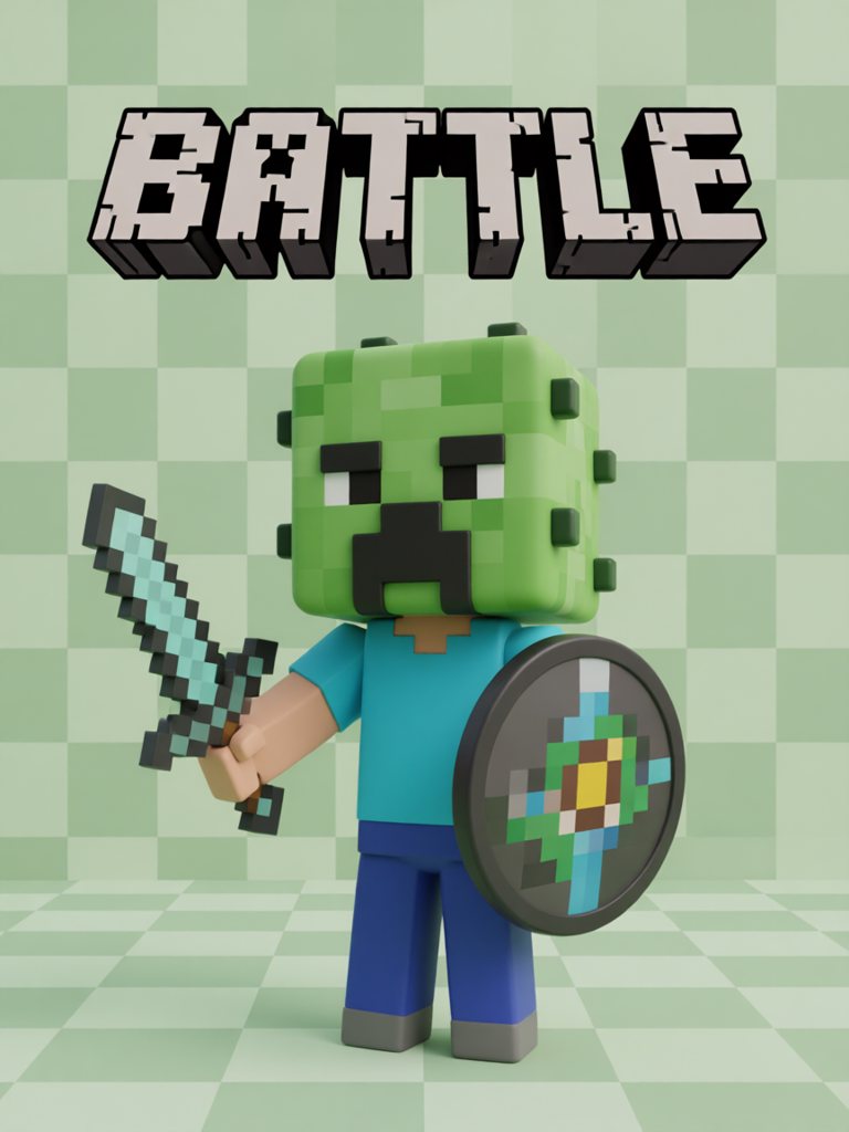 battle 单词卡插画