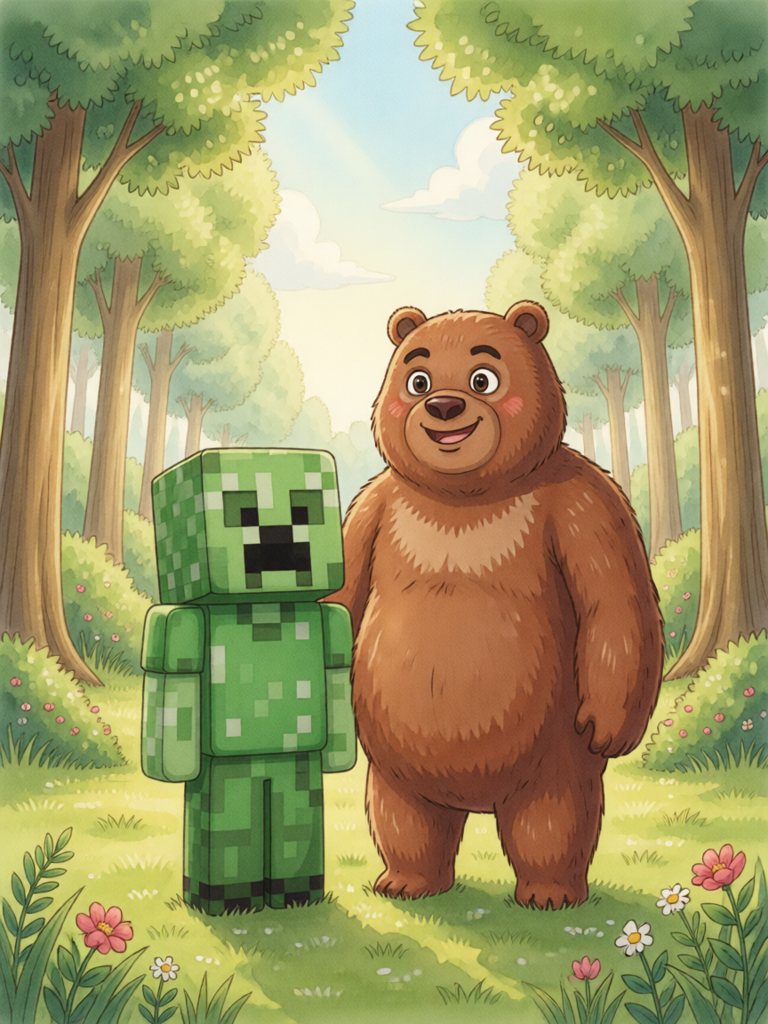 bear 单词卡插画