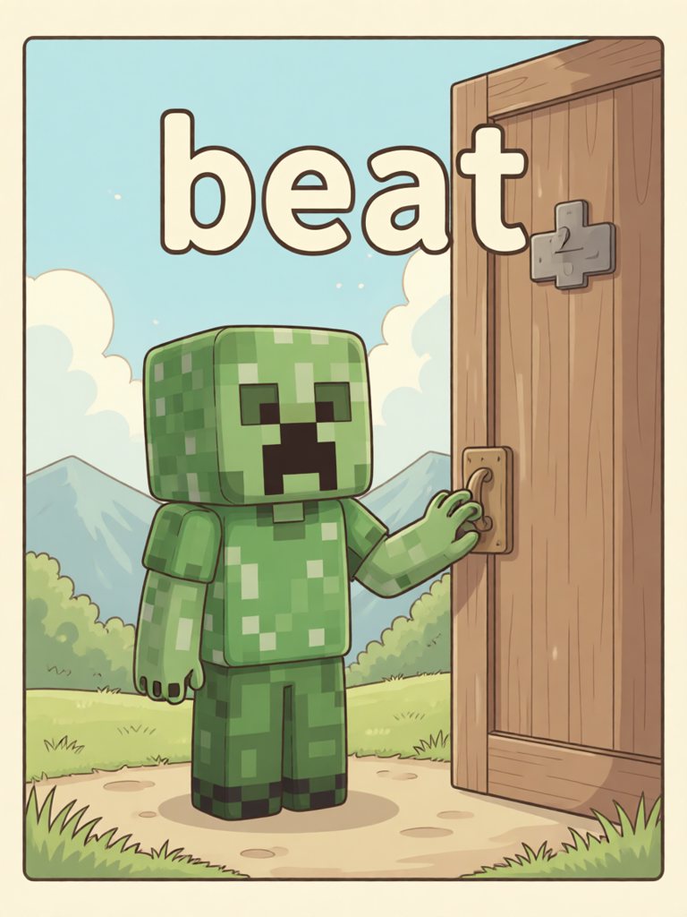 beat 单词卡插画