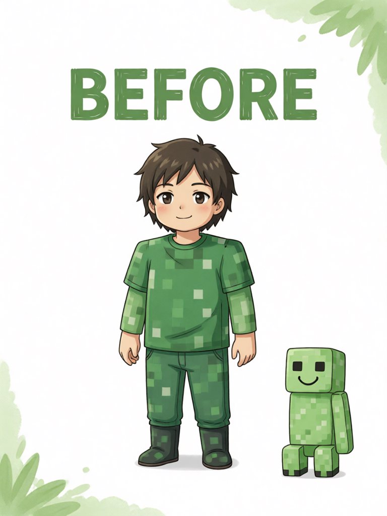 before 单词卡插画