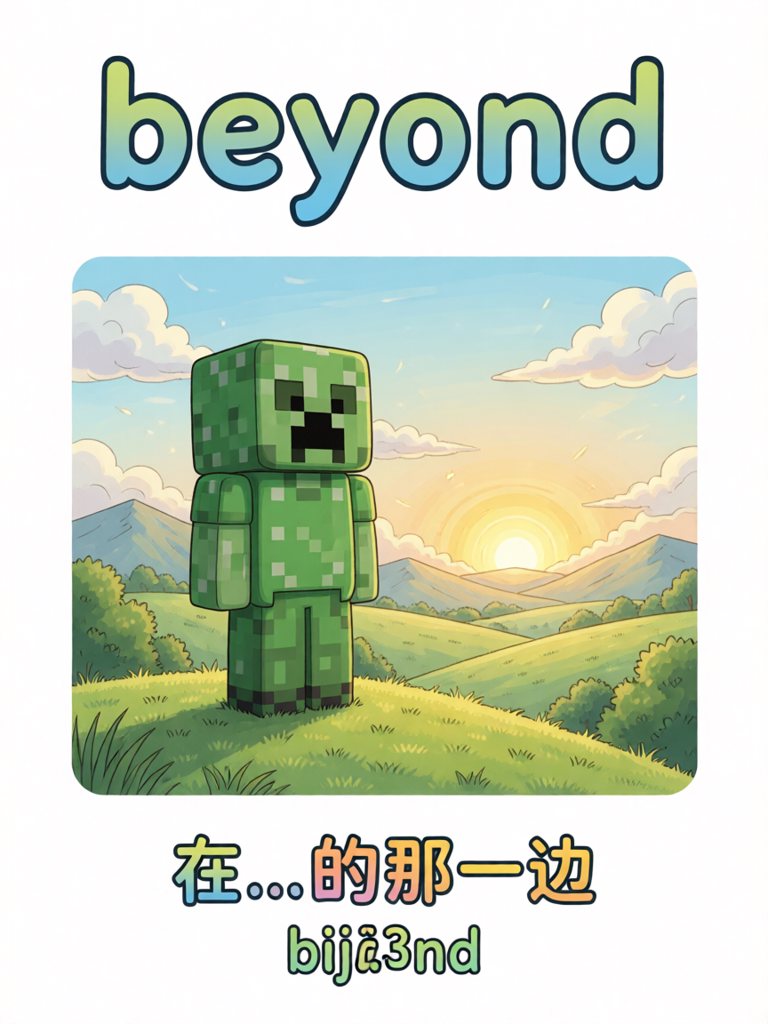 beyond 单词卡插画