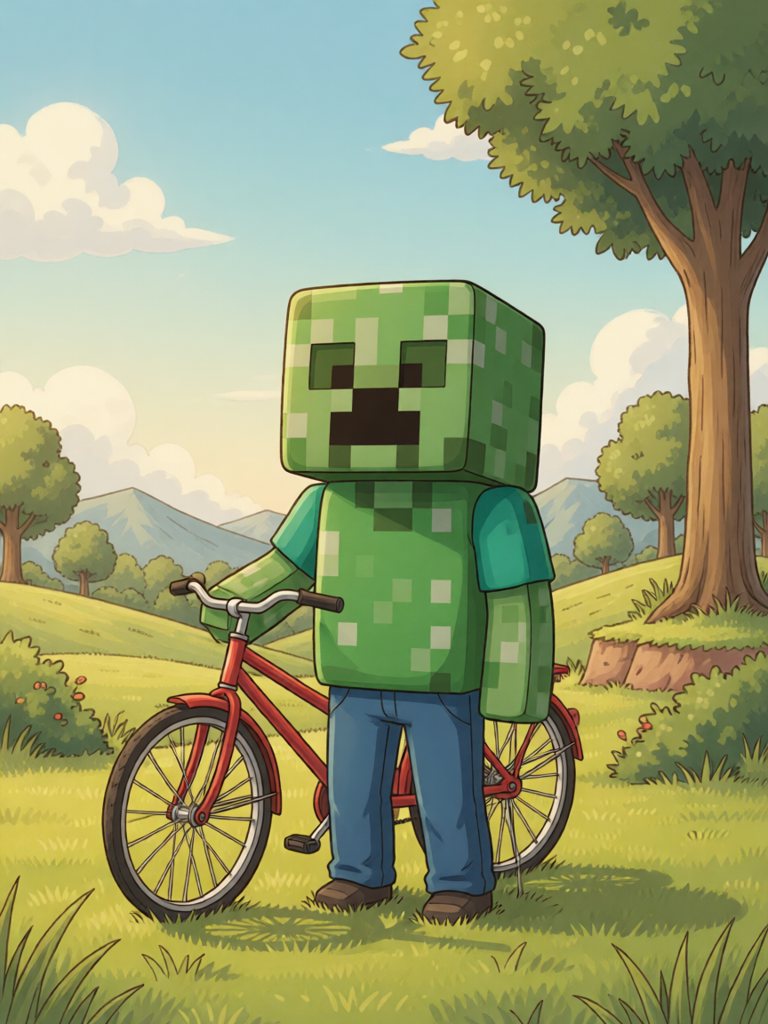 bike 情景插画