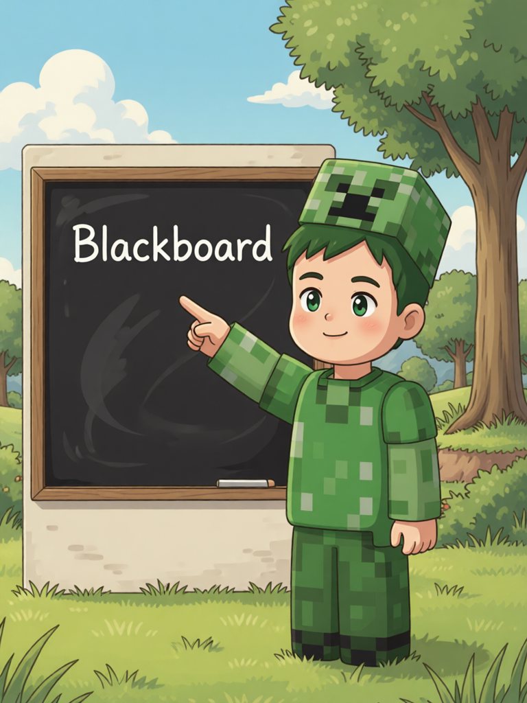 blackboard 单词卡插画