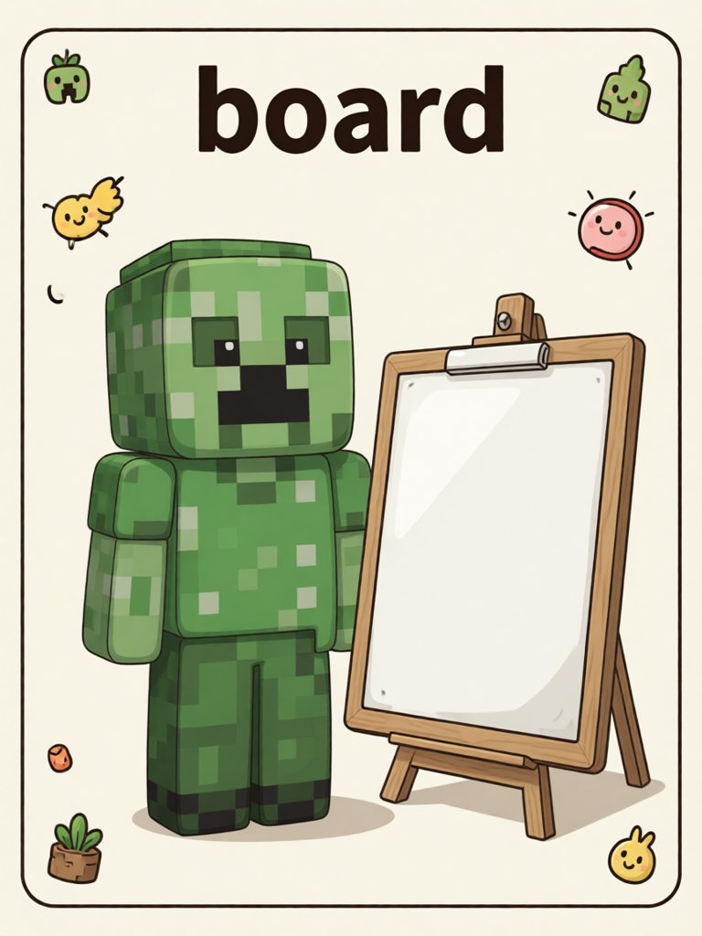 board 单词卡插画