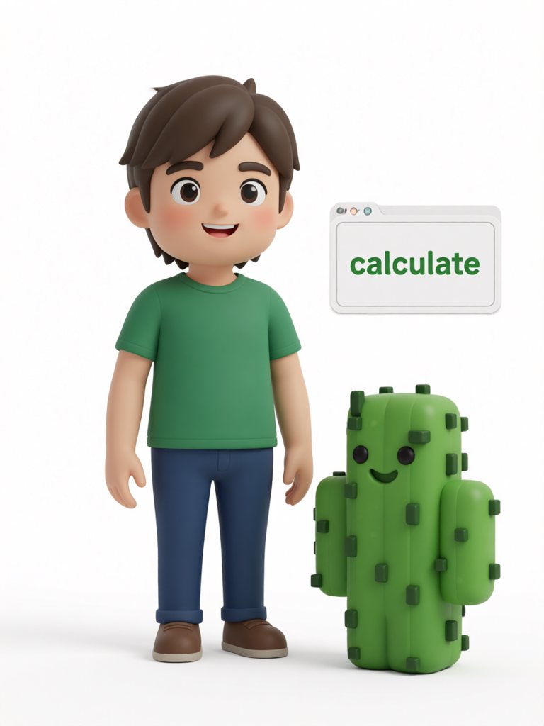 calculate 单词卡插画