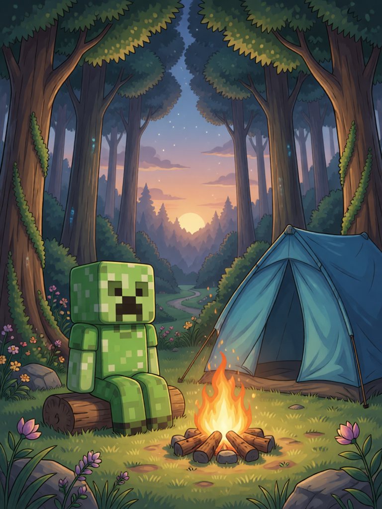 camp 情景插画