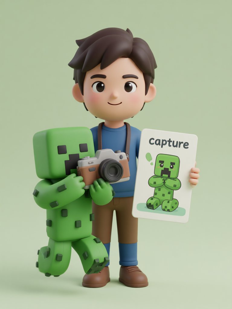 capture 单词卡插画