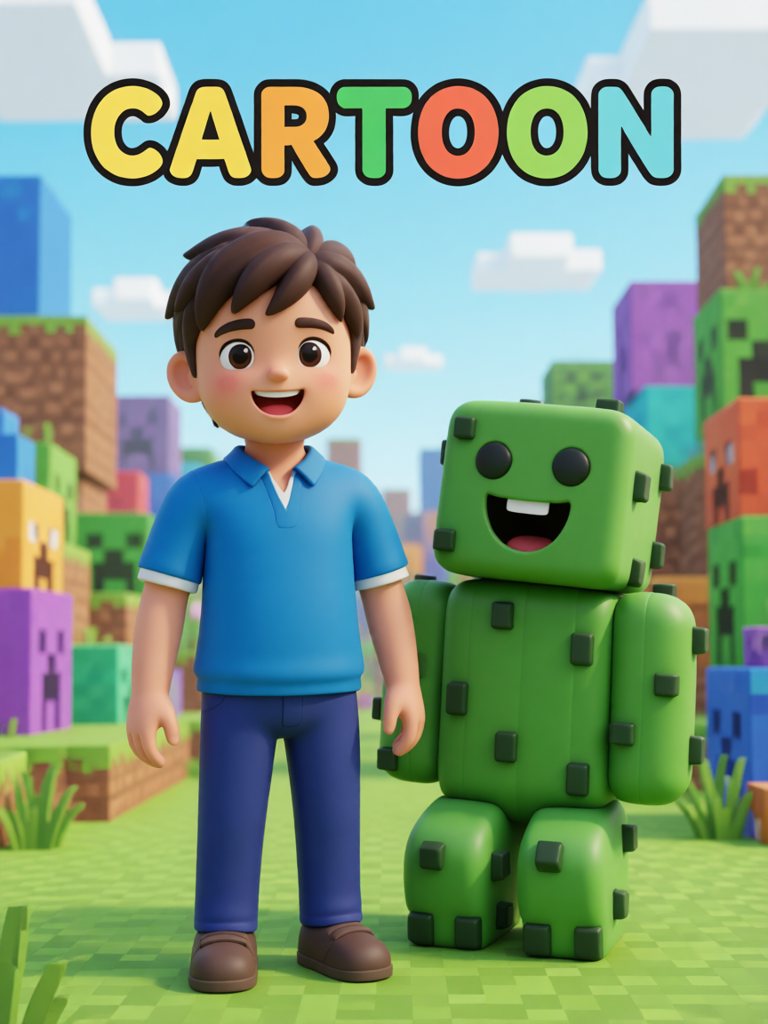 cartoon 单词卡插画