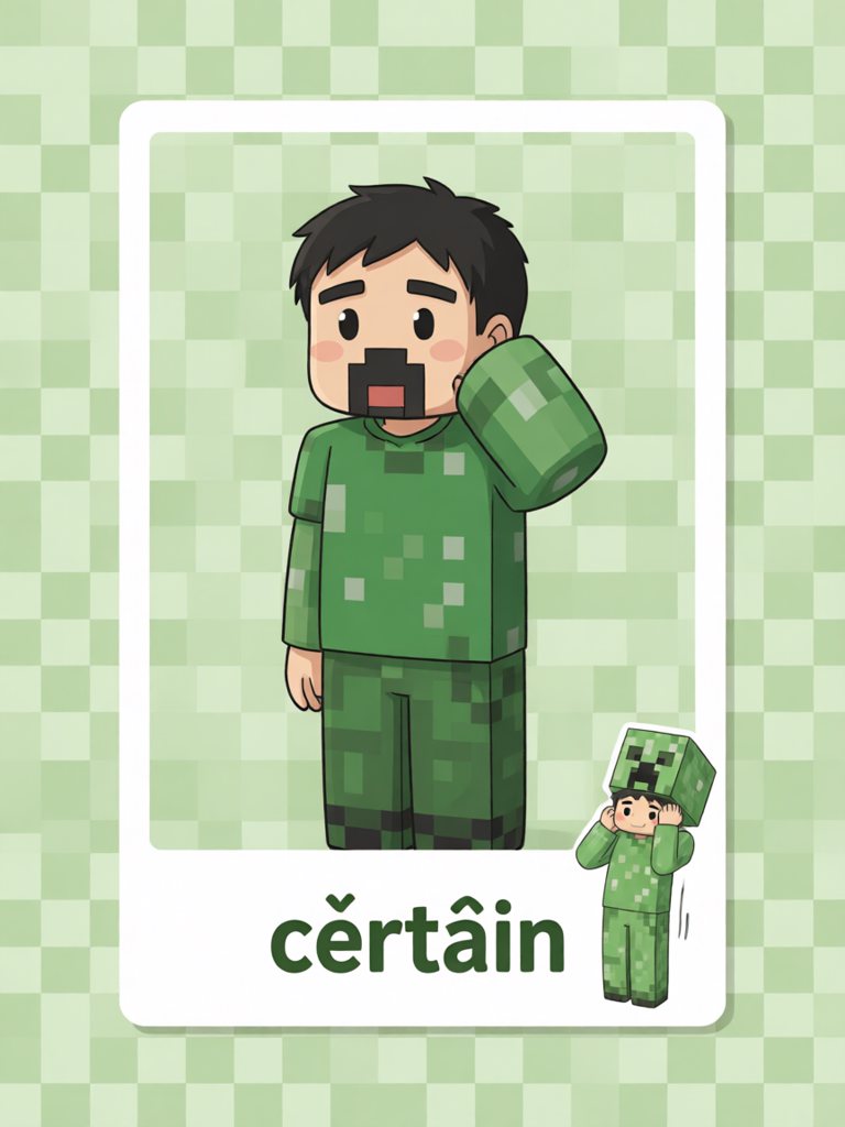 certain 单词卡插画