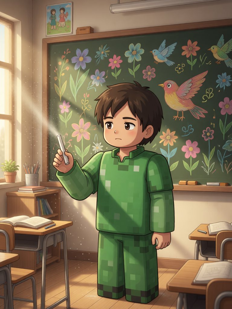chalk 情景插画
