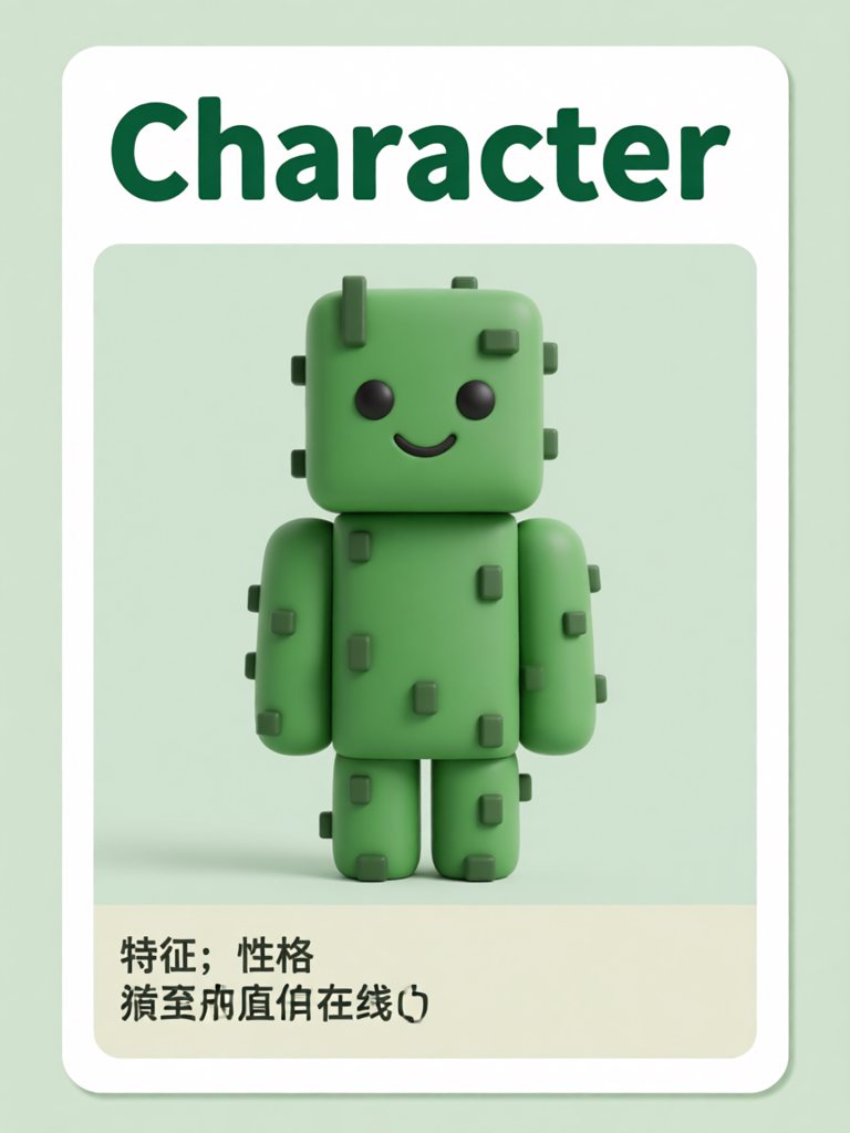 character 单词卡插画