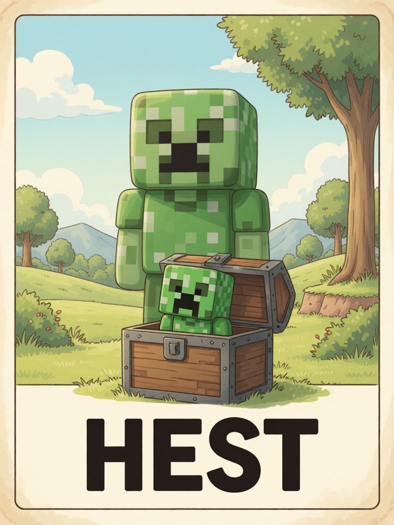 chest 单词卡插画