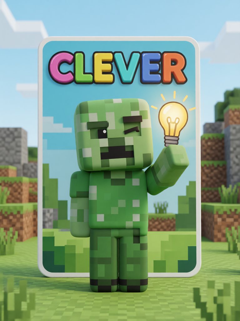 clever 单词卡插画
