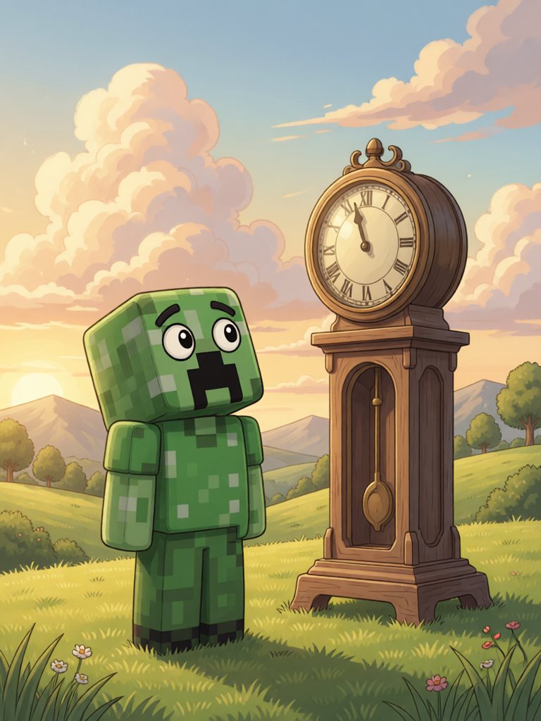 clock 情景插画