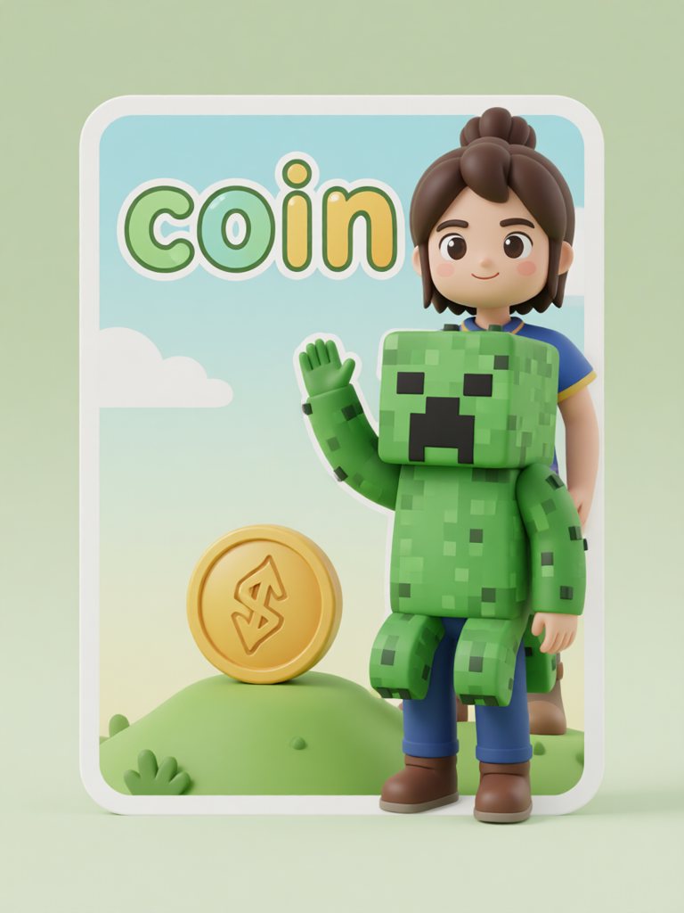 coin 单词卡插画
