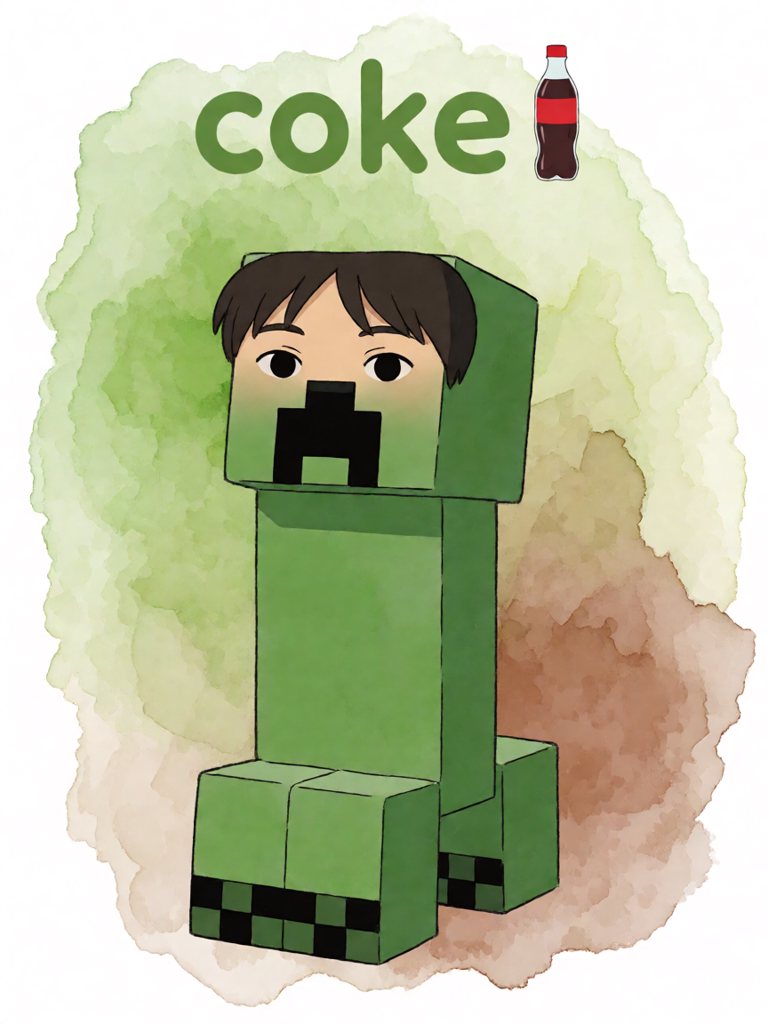 coke 单词卡插画