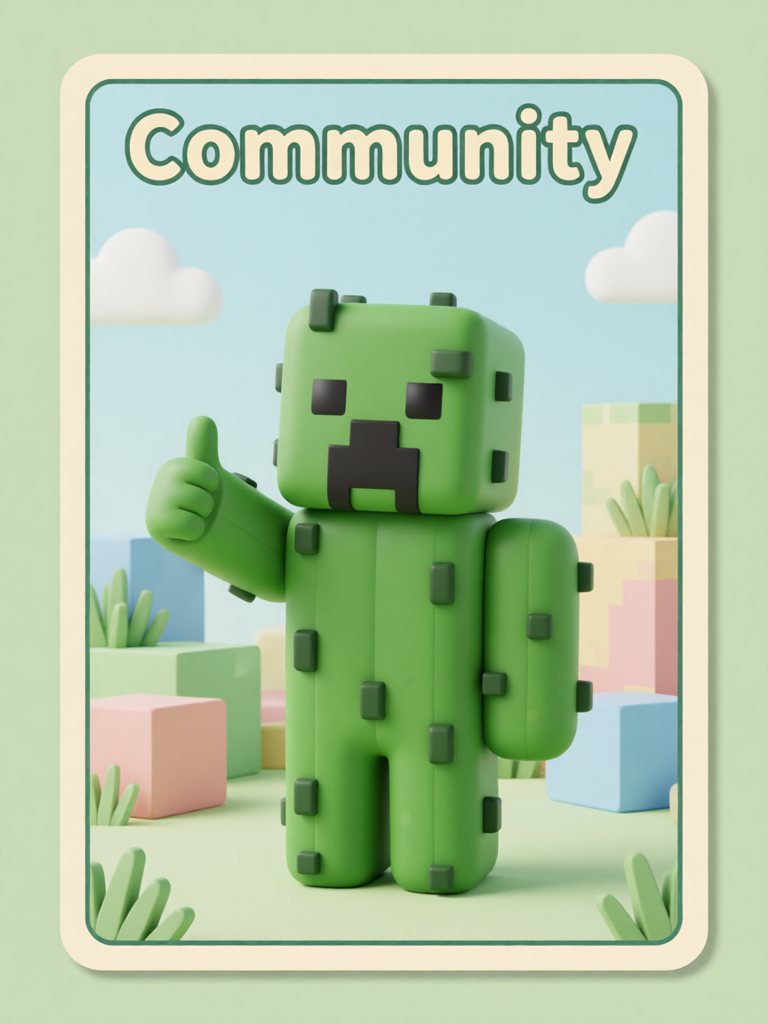 community 单词卡插画