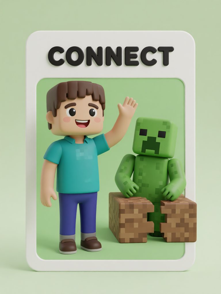 connect 单词卡插画