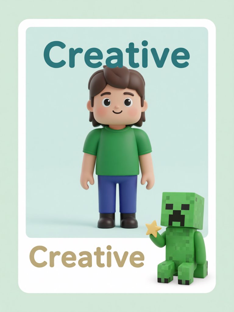 creative 单词卡插画