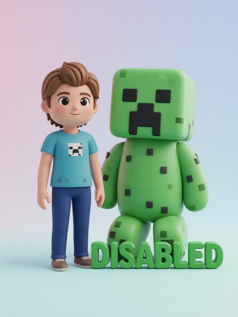 disabled 单词卡插画