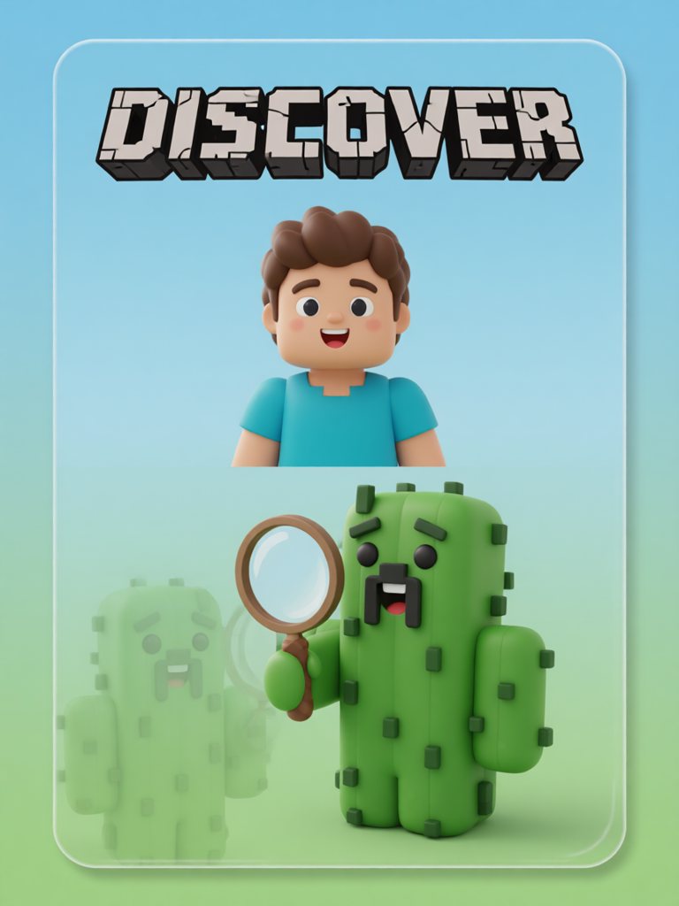 discover 单词卡插画