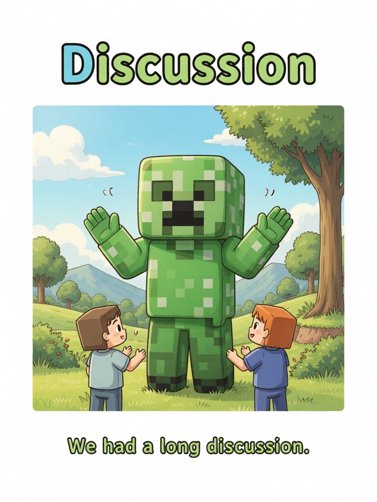 discussion 单词卡插画