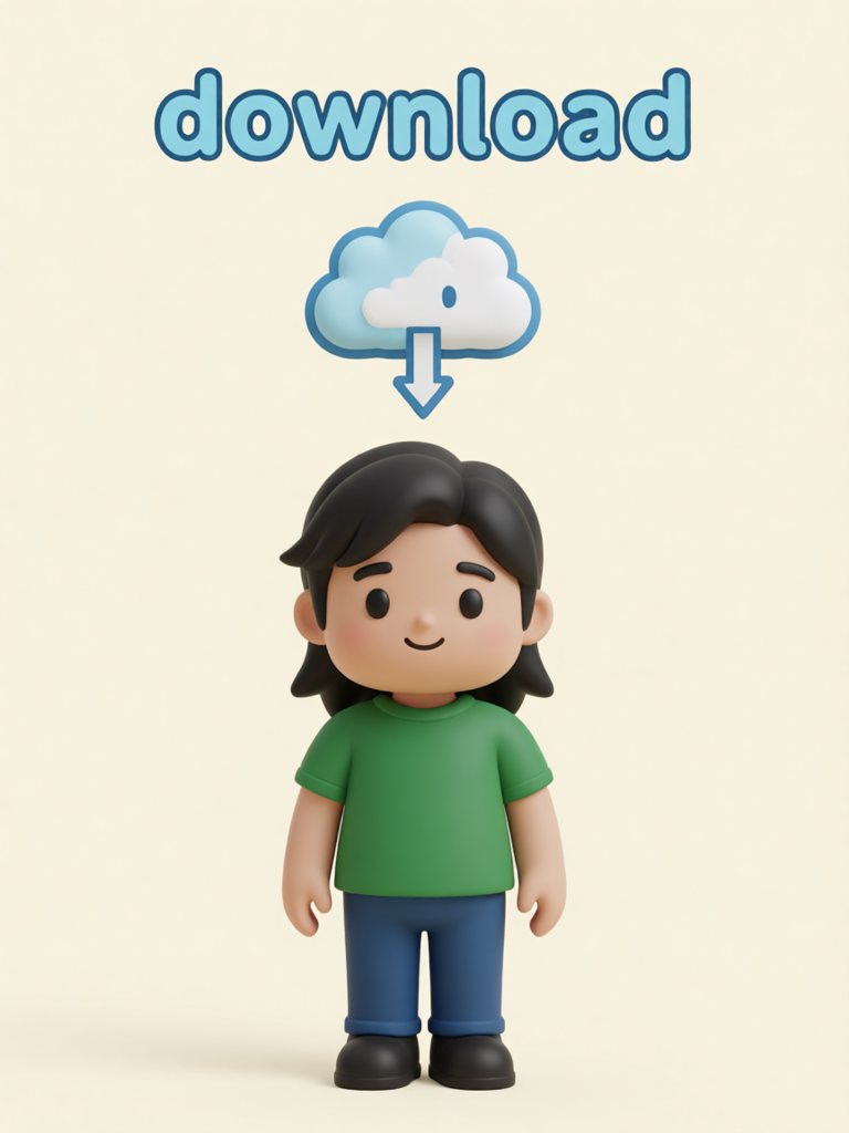 download 单词卡插画