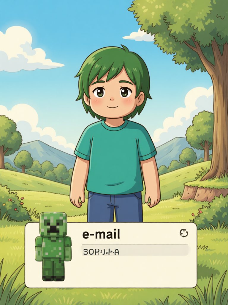 e-mail 单词卡插画