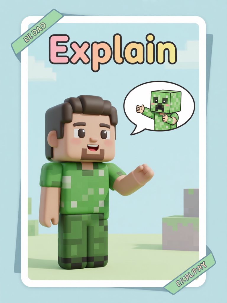 explain 单词卡插画