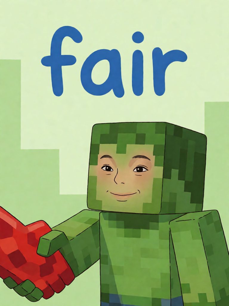 fair 单词卡插画