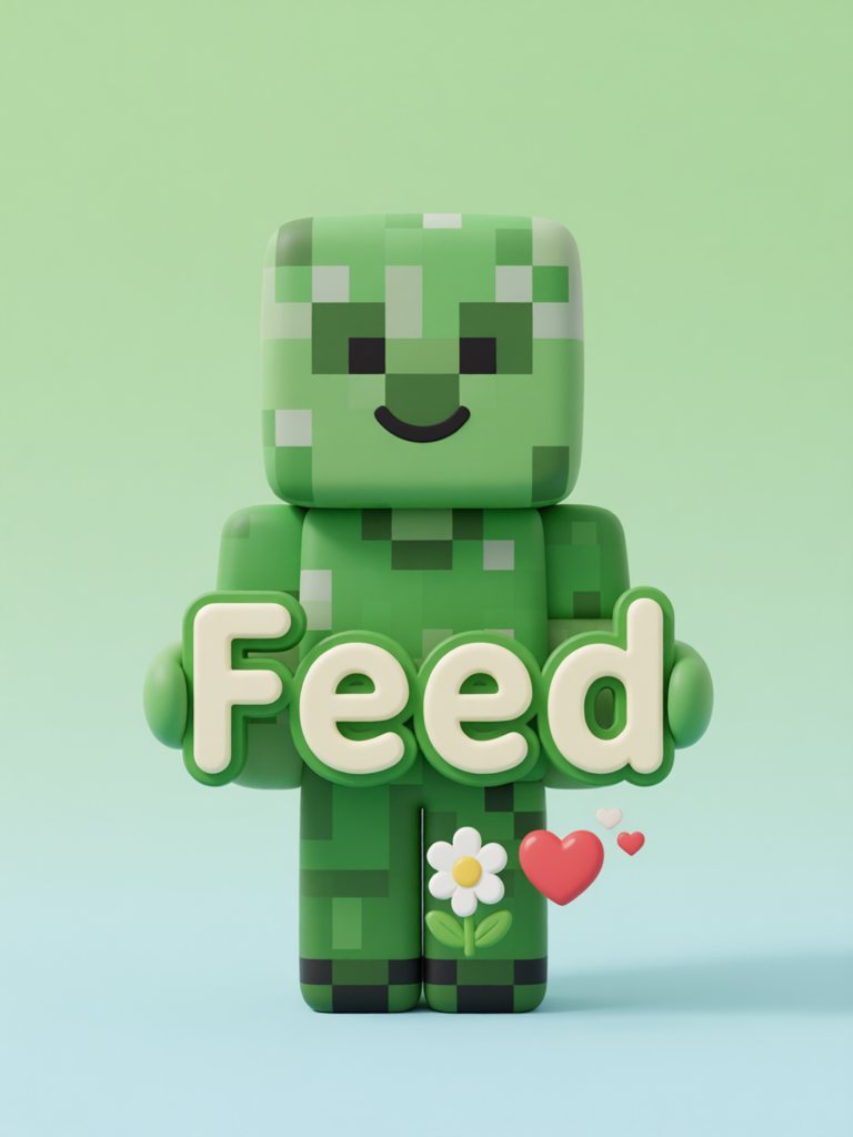 feed 单词卡插画