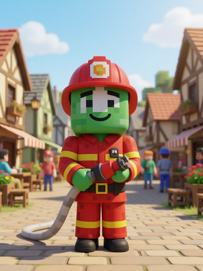 fireman 情景插画