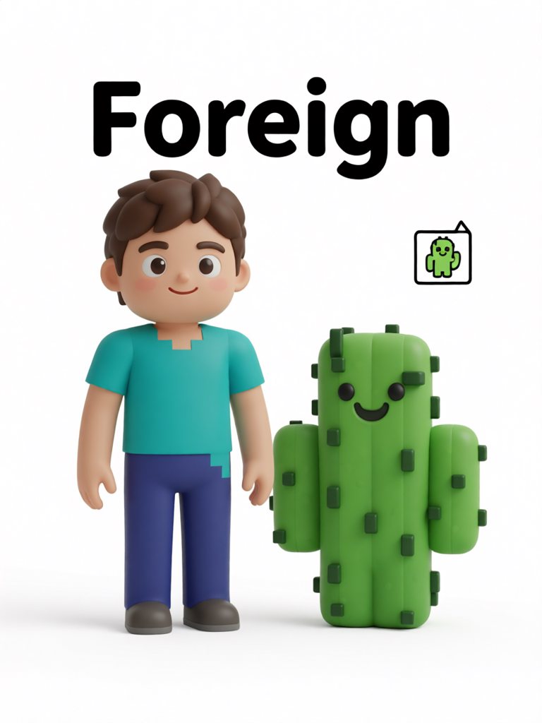 foreign 单词卡插画