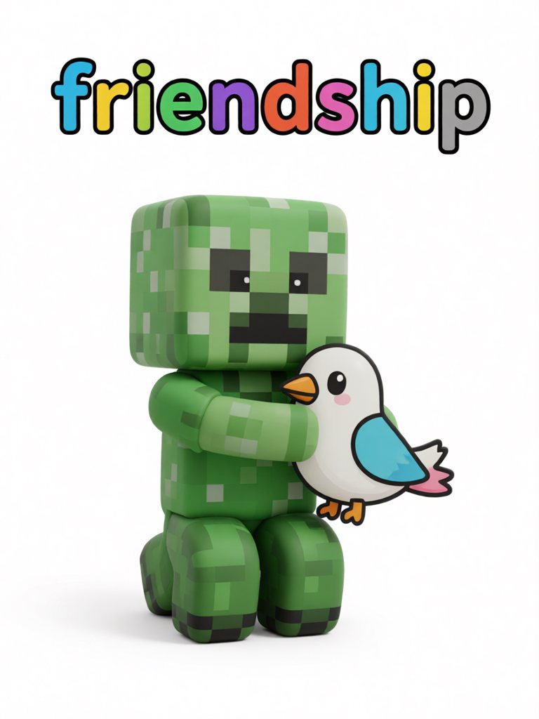 friendship 单词卡插画