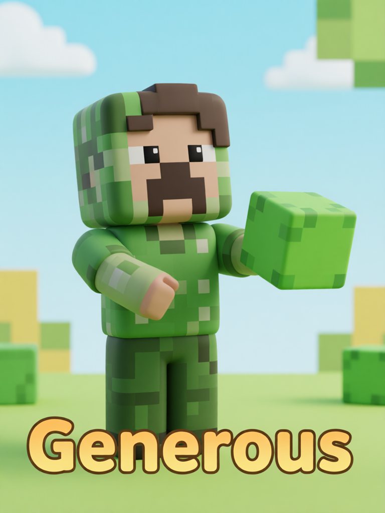 generous 单词卡插画