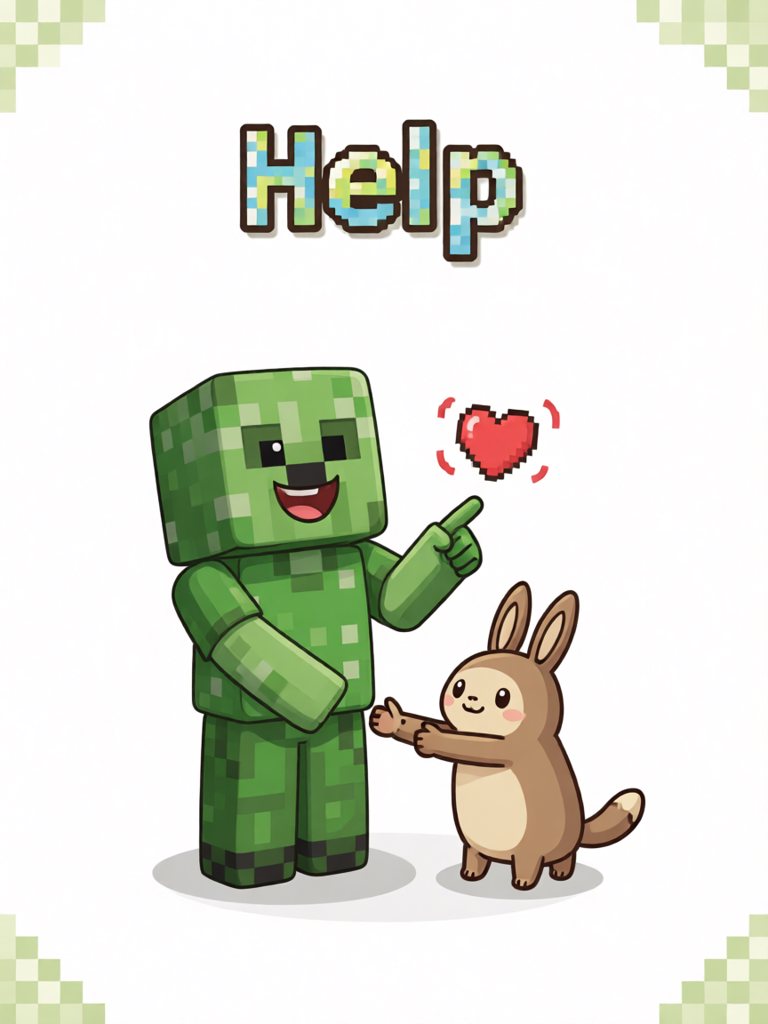 help 单词卡插画