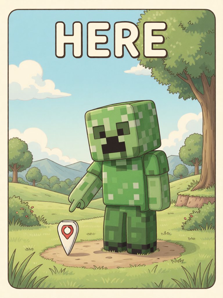 here 单词卡插画