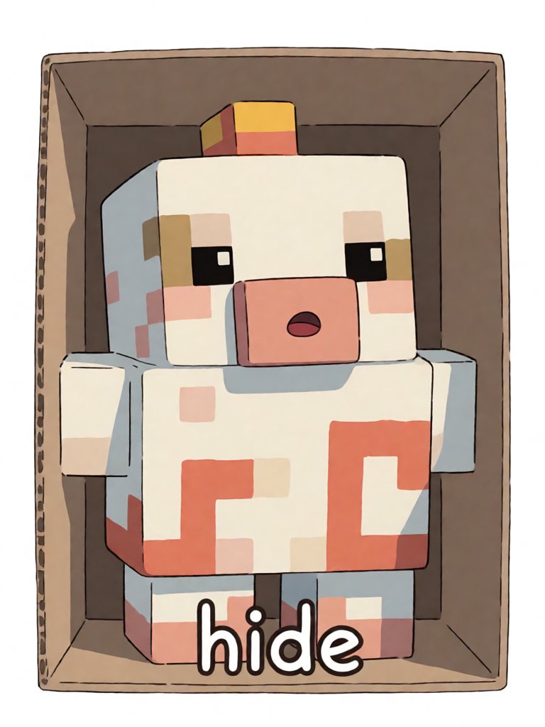 hide 单词卡插画