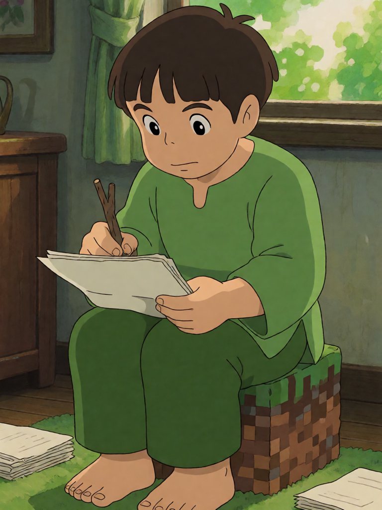 homework 情景插画